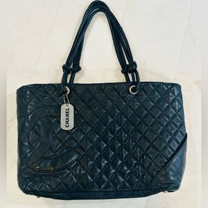 Authentic BLACK CHANEL Cambon
Calfskin Tote Bag